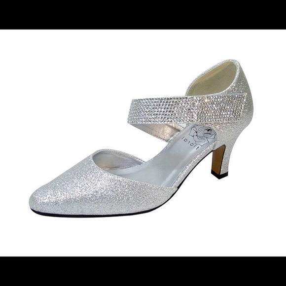 Shoes - Silver embellished shoes.